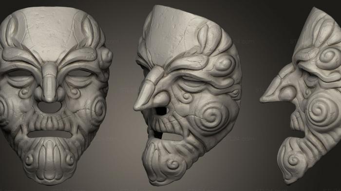 Mask (Sculptjanuary18 002, MS_0168) 3D models for cnc